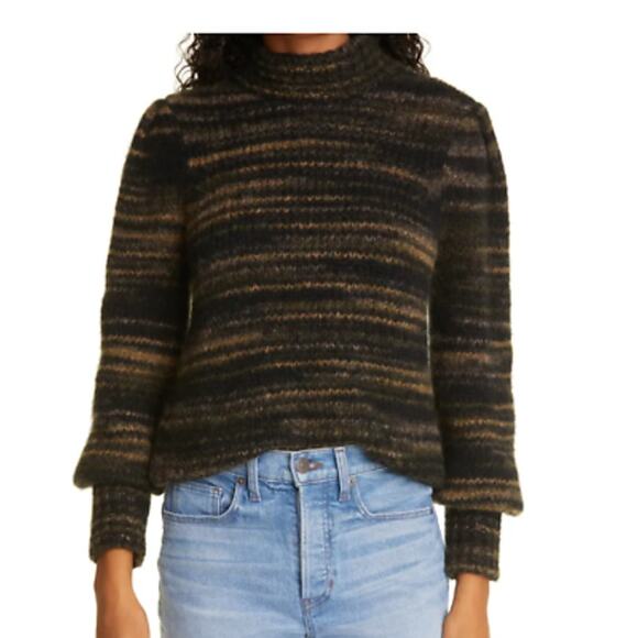 Veronica Beard NWOT Alston Mock Neck Sweater Size XL Wooly Knit Wool Aplaca - Picture 1 of 9